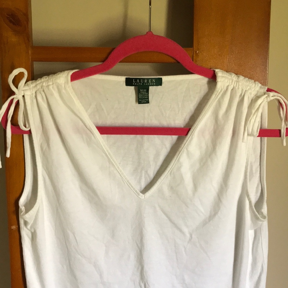 ⭐️White Ralph Lauren V-neck